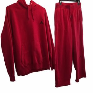 AIR JORDAN Hoodie & Fleece Sweatpants Set Men's Size Large Combo Outfit